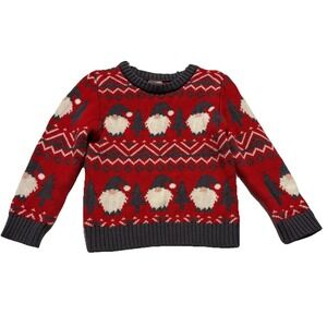 Holiday Time Christmas Santa Red Gnome Sweater-Unisex 4T Boys Girls‎
